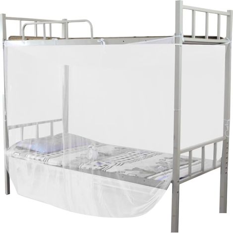 Moustiquaire, Trou de Filet Fin en Polyester Pliable à baldaquin de lit supérieur antipoussière pour lit superposé pour dortoir d'école(95x195x150cm) (1/5)