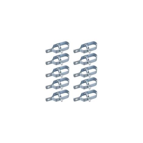 10 Pièces Tendeur Grillage, Tendeur de Clôture, Tendeurs à Fil Barbelé, Kit de Connecteurs Tendeur de Corde pour Fil de Tension (Couleur argent)