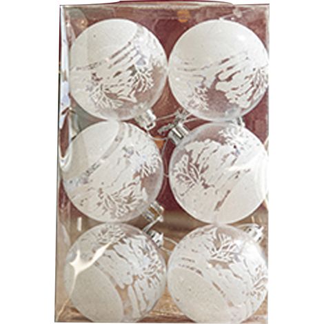 Boule De Noel - Boules Transparentes Pour Arbre De Noel - Decoration Fete De Noel Maison Et Salle De Reception - Lot De 6 (1/5)