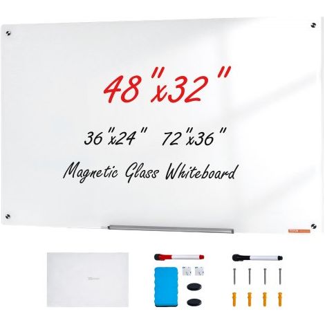 Lavagna magnetica cancellabile a secco in vetro 120 x 80 cm (1/5)