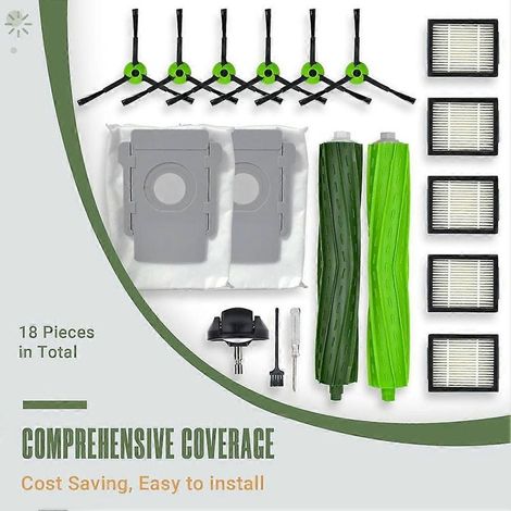 Spazzola di ricambio per aspirapolvere iRobot Roomba I6+, I7, I7+, I8, I8+, J7/Plus, E5, E6, E7 (serie I, E e J). (1/5)