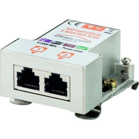 REPARTITEUR TV-SAT 2 RJ 45 GEWISS GW40757DT