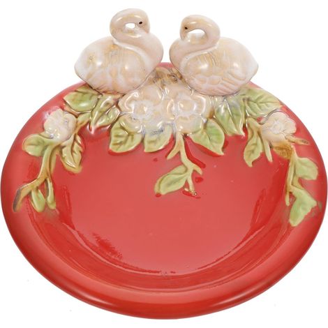 Plateau Décoratif Céramique de Cygne, Assiette à Fruits Petite Taille, Porte-Bijoux Créatif, Rangement D'entrée Fonctionnel pour Bureau et Objets Décoratifs, Finition Lisse Polie, (1/5)