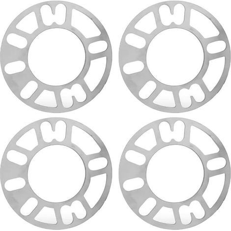 pair 4 Pcs Elargisseur De Voie Alliage Aluminium, Entretoises de Roue Universelles, 8mm Entretoise De Roue En Alliage pour Améliorer la Stabilité et l'Apparence d'Auto