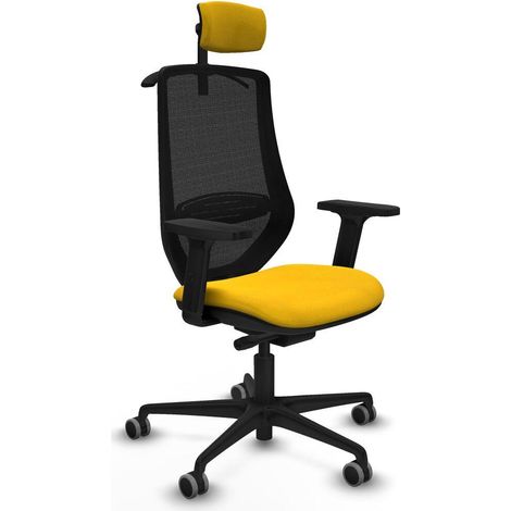 Piqueras y Crespo D036G2H Chaise de bureau jaune ergonomique (1/3)
