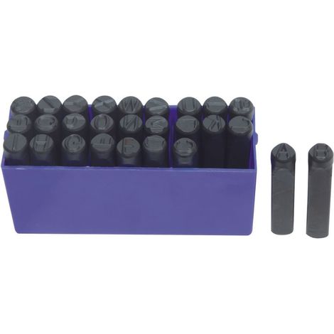 Coffret 27pcs lettres à frapper DIN 10mm de A à Z + & - EG 5030 - CLAS Equipements