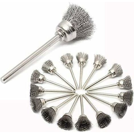 Ahlsen Ensemble de 45pcs Fil d'acier Inoxydable Brosse Métallique de Forage Brosses Dremel Accessoires de Outils Rotatifs pour Nettoyage Polissage (1/5)
