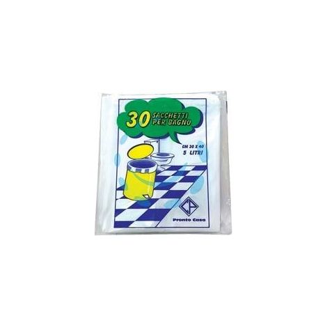 SACCO PATTUMIERA PER BAGNO BIANCO PZ.30 - cm.30x40 gr.152