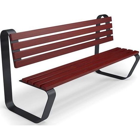 Banc ROSA I noir-bois 180 cm (1/4)