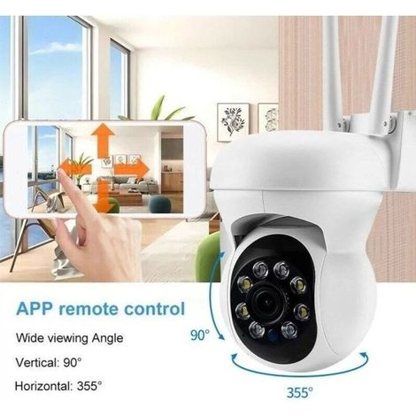 Camera de Surveillance Exterieure IP WiFi 2.4 + 5G HD 1080P PTZ 2MP Zoom Numerique 4X Suivi Humain Vision Nocturne Couleur (1/5)