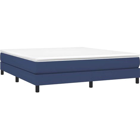 Boxspringbettgestell Blau 160x200 cm Stoff vidaXL