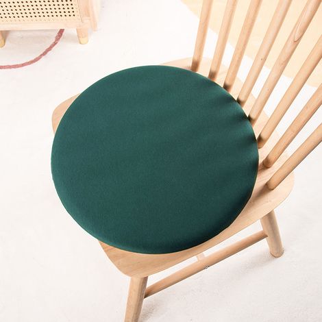 [Fond de siège rond] Coussin de tatami élastique lavable et amovible avec mémoire de forme de qualité supérieure (45x45x4.5 cm, Vert) pour salon, restaurant et bureau (1/5)