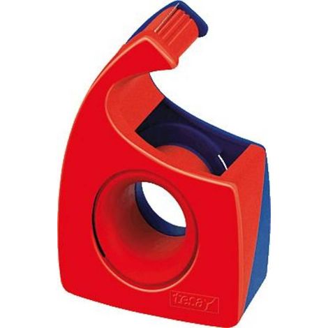 Dispensador adhesivo Tesa Easy Cut rojo y azul ergonómico