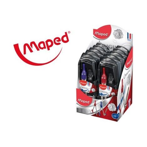 Compas - MAPED - Boîte à compas origin - 3 pièces - Couleurs assorties - Pour enfants à partir de 8 ans