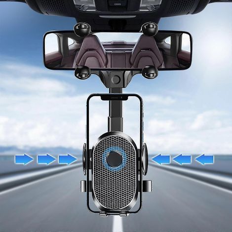 Support de téléphone pour rétroviseur de voiture, support de téléphone suspendu universel et réglable à 360° (1/2)