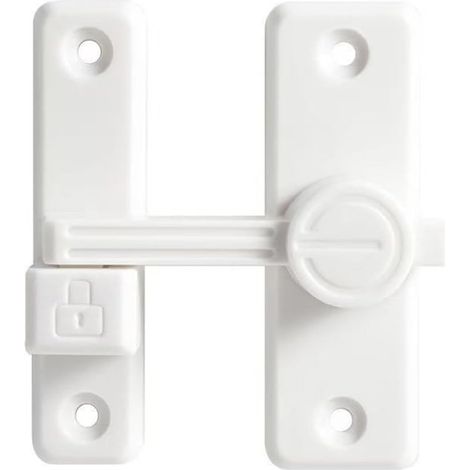 Loquet de porte de grange à 90 degrés pour armoire, blanc, 9 x 5 (1/5)
