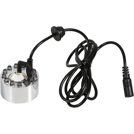 Brouillard d'eau de Bassin de Fontaine, humidificateur d'air de brumisateur d'atomiseur de nébuliseur ultrasonique,12 LED 24 V Couleur(Three-Color Gradient Atomizer) brumisateur à ultrasons br (1/5)