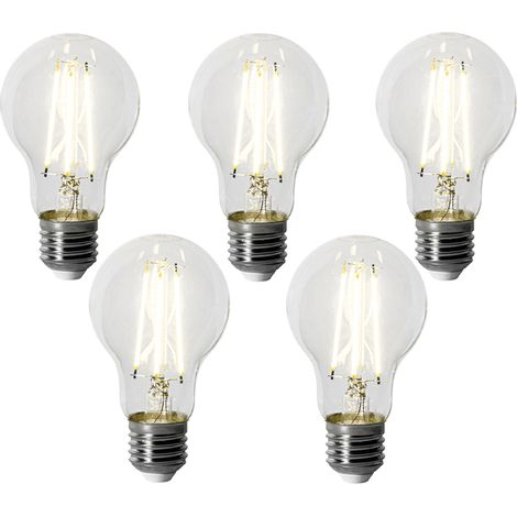 LUEDD Set di 5 lampadine LED E27 dimmerabili A60 6W 500 lm 4000K