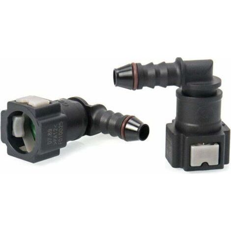 Lot de 2 Connecteur de Tuyau de Carburant de Voiture , Raccord durite essence , connecteur rapide à 90 degrés , plastique 7.89mm Connecteur ID6,de (1/5)