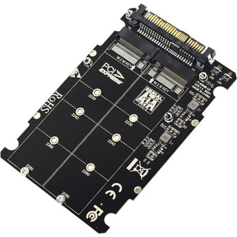 2 en 1 M.2 NVMe SATA U2PCB M.2 NVME SSD Clé M Clé B SSD Vers U.2 SFF-8639 Adaptateur PCIe M2 Convertisseur PièCes D\'Ordinateur