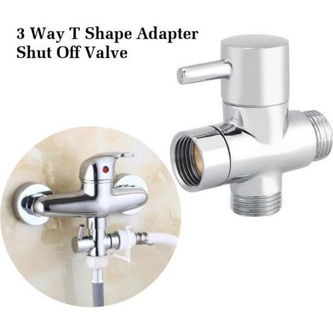 Fdit 3 Voies Vanne d'arrêt de Douche toilette Bidet Pulvérisateur d'inverseur Forme pour Système de Douche à Main de Remplacement (1/4)