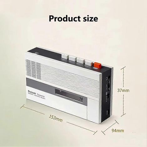 Retro-Kassettenspieler/Recorder mit tragbarem Bluetooth-Lautsprecher für Camping, hochauflösender Klang (1/5)
