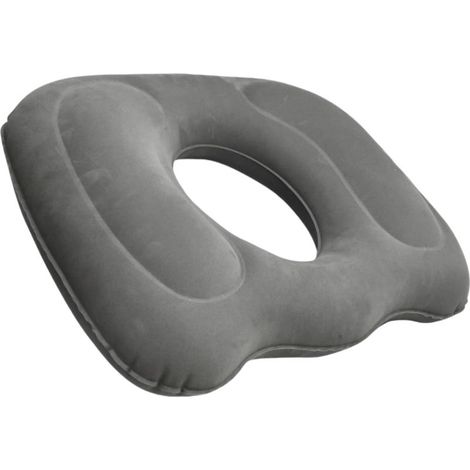 Coussin gonflable forme beignet pour chaise, soulage hémorroïdes, sciatique, dos et coccyx (1/4)