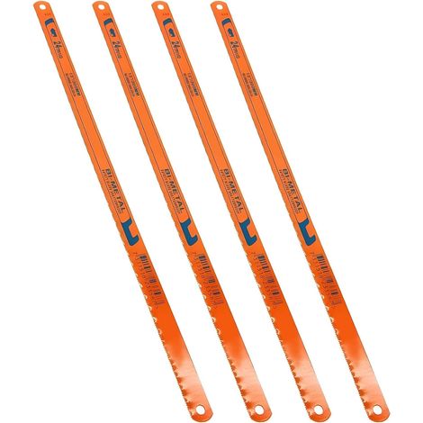 lame per seghetto alternativo, 300 mm, 24 TPI, universali, ad alte prestazioni, acciaio legato, per legno, metallo, plastica (arancione) (1/5)