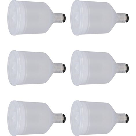 Flacons Vides 20ml - Lot de 6 pour Aérographe, Remplissage Oxygène et Spray Visage (1/5)