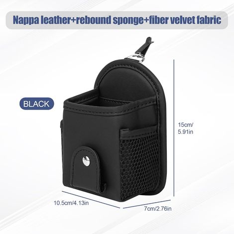 Poche pour grille d'aération de voiture, organiseur universel pour lunettes de soleil avec clip, sac de rangement intérieur de voiture pour téléphone, pièces de monnaie, clés, petits objets (1/4)