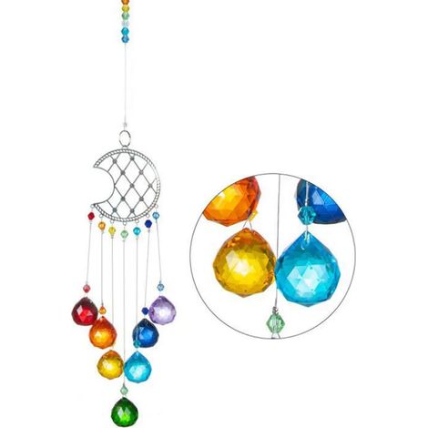 Colgante solar de prisma cristalino Transparente Pendiente de cristal de colores para exteriores Fabricante de arcoíris (1/5)