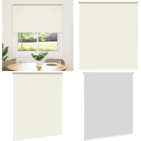 vidaXL Verdunkelungsrollo Cremeweiß 120x130cm Stoffbreite 116,6cm (1/5)