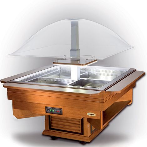 Buffet Professionnel Réfrigéré Central Carré - 8 bacs GN 1/1 - Furnotel