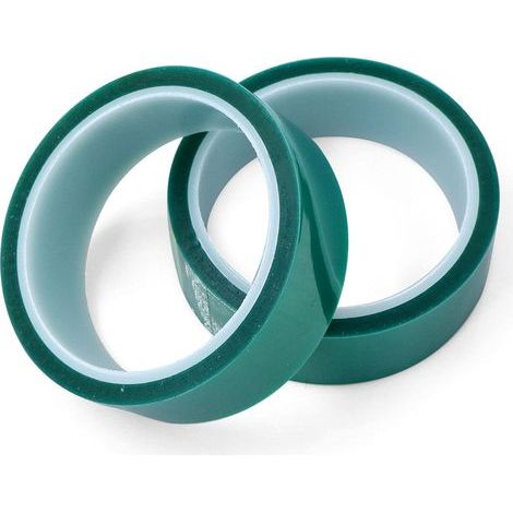2 Pcs High Temperature PET Masking Tape, Heat Resistant Polyester Adhesive Tape with Silicone Adhesive for Painting, Printed Circuit Boards, 3D Printers (30mm x 30m) (1/5)