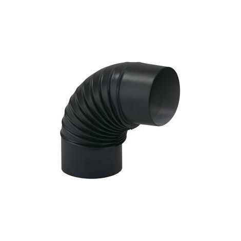 CURVA PORCELLANATA PIEGHETTATA 90 D 15CM NERO OP CLASSIC