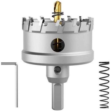 Scie cloche haute performance en carbure de tungstène (65 mm), scie cloche TCT. Idéale pour l'acier inoxydable et les treillis métalliques. (1/4)
