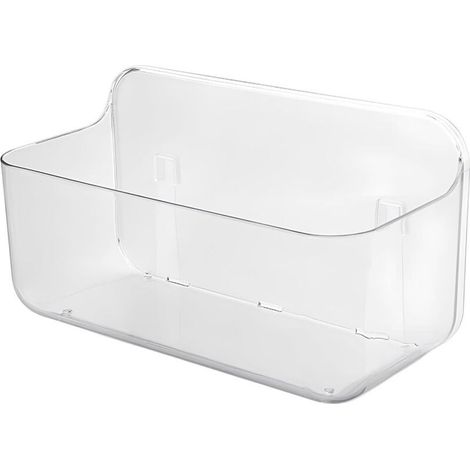 Etagere Douche, Plastique PET Transparent Etagère de Rangement de Douche, Étagère de Douche Sans Perçage, pour Salle de Bain et Cuisine, 281513cm (1/4)