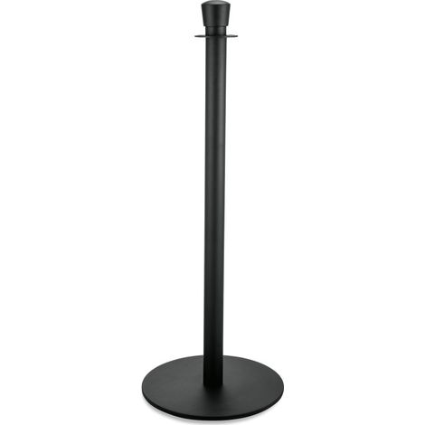 Poteau de guidage cylindrique H 95 cm base plate noir époxy inox CLASSIC lot de 2 - Was Germany (1/2)