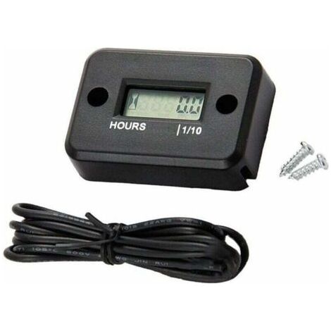 ALLIANDISUlisemétanche Affichage LCD Compteur horaire numérique Minuterie de jauge pour Quad Moto Motoneige motocross pit bike tondeuse à gazon tracteur camion (1/4)