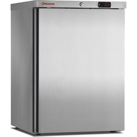 Frigo ventilé 150L en acier inox avec éclairage LED et porte réversible - Diamond (1/2)