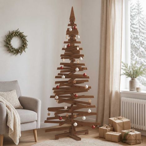 vidaXL Árbol de Navidad de madera KOTKA 240 cm Madera de Pino Maciza (1/5)