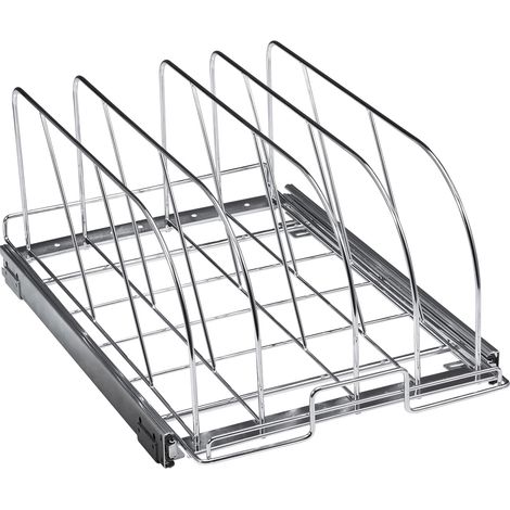 Mophorn Organizador de Ollas y Sartenes, Soporte para Utensilios de Secado de Platos, Escurridor de Platos para Gabinete de Cocina de 31,8x53,3 cm, Ideal para Guardar Ollas, Sartenes y Tablas de Corta (1/5)