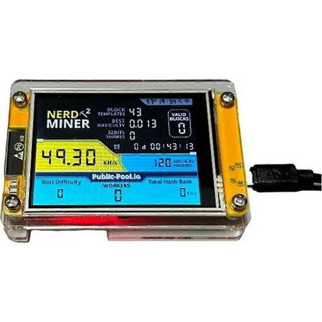 Nouveau Nerdminer V3 2,8 pouces BTC Solo Lottery Nerd Miner Crypto (1/5)