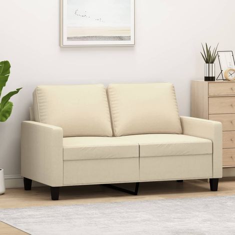 2-Sitzer-Sofa Creme 120 cm Stoff vidaXL