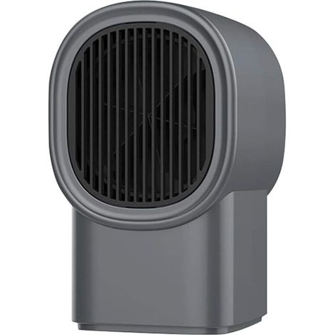 Mini Radiateur Soufflant Électrique,Chauffage Électrique Portatif en Céramique PTC, Ventilateur de Chauffage 45° d'Oscillation, 3 Mode, Protection contre la Surchauffe et le Renversement (Gris) (1/5)