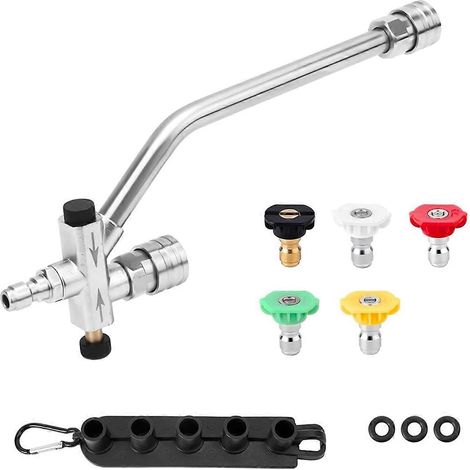Accessoire pour canon à mousse à double connecteur, avec 5 buses pour nettoyeur haute pression -- (1/5)