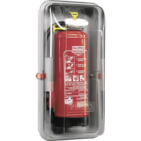 Custodia protettiva per estintore da 6 kg con due chiusure a pressione e scanalature per la presa (1/2)