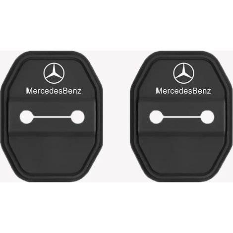 (2 pièces - Mercedes-Benz) Autocollants en silicone pour cache-verrouillage de porte, compatibles avec Mercedes-Benz AMG A180, A200, A260, W203, W210, W211, W205, W204, C, E, S, CLS et GLA. (1/4)