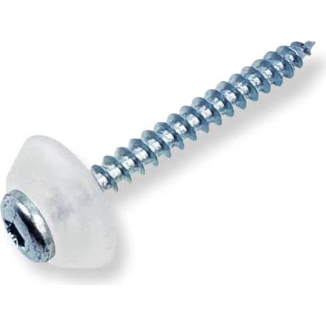 Vis galvanisées M5 x 50 mm pour bois avec rondelle d'étanchéité transparente MK PC DIAMONDS 50 pièces (1/5)