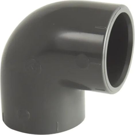 Coude PVC pression piscine 90° femelle diamètre 50 mm